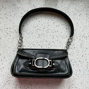 Little Black Leather Shoulder Purse or Bag